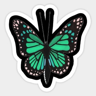 Butterfly 02q, transparent background Sticker